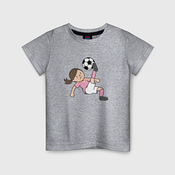 Детская футболка Девочка футболист