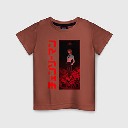 Детская футболка Макима и кровавые лилии : Человек-бензопила
