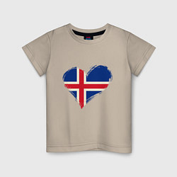 Детская футболка Сердце - Исландия