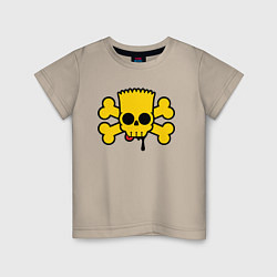 Детская футболка Черепок Барта Симпсона - hype