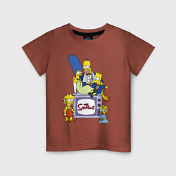 Детская футболка Семейка Симпсонов в праздничных нарядах