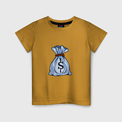 Детская футболка Мешок с долларами