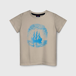 Детская футболка Винтажный корабль