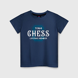 Детская футболка Пожизненный член команды по шахматам