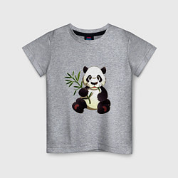 Детская футболка Панда кушает бамбук