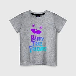 Футболка хлопковая детская Happy Three Friends - NEON, цвет: меланж
