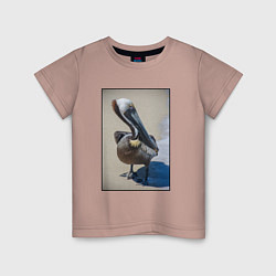 Детская футболка Пеликан у моря