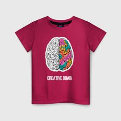 Футболка хлопковая детская Creative Brain, цвет: маджента
