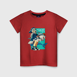 Детская футболка Гавр Гура с акулой
