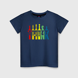 Детская футболка Думай - шахматные фигуры