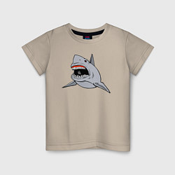 Детская футболка Злая белая акула