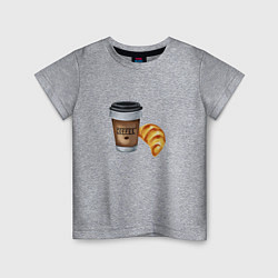 Детская футболка Кофе с круассаном