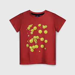 Детская футболка Желтые цветы Ромашки Подсолнухи Подарок садоводу