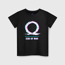Детская футболка God of War в стиле glitch и баги графики