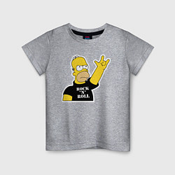 Детская футболка Гомер Симпсон - Rock n Roll