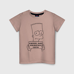 Детская футболка Simpson, Bart, Springfield, 159736