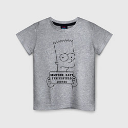 Детская футболка Simpson, Bart, Springfield, 159736