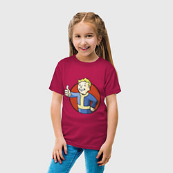 Футболка хлопковая детская Vault boy like, цвет: маджента — фото 2