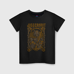 Футболка хлопковая детская Juggernaut арт, цвет: черный