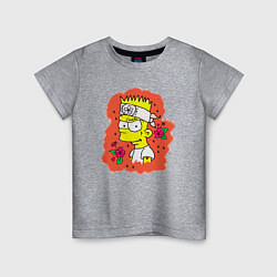 Детская футболка Барт Симпсон с татухой над глазом