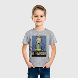 Футболка хлопковая детская Fallout vault - tec boy, цвет: меланж — фото 2