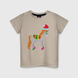 Детская футболка Праздничная лошадкa