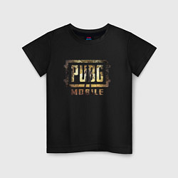 Детская футболка PUBG Mobile - gold theme