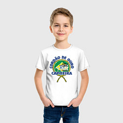 Футболка хлопковая детская Cordao de ouro Capoeira flag of Brazil, цвет: белый — фото 2