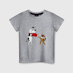 Детская футболка Бой между котом и псом