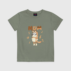Футболка хлопковая детская Doggy Mom, цвет: авокадо