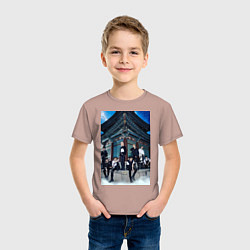 Футболка хлопковая детская Stray Kids Thunderous, цвет: пыльно-розовый — фото 2