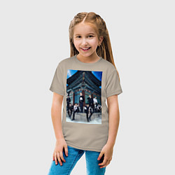 Футболка хлопковая детская Stray Kids Thunderous, цвет: миндальный — фото 2