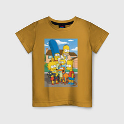 Детская футболка Фото семьи Симпсонов