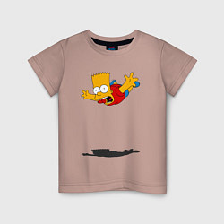 Детская футболка Барт Симпсон - падение
