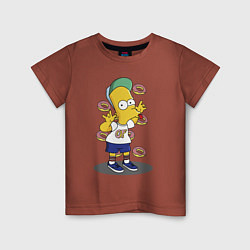 Детская футболка Барт Симпсон показывает язык