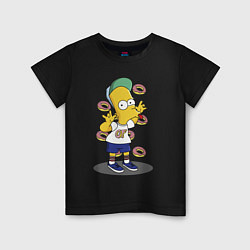 Детская футболка Барт Симпсон показывает язык