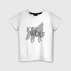 Детская футболка LONE WOLF одинокий волк