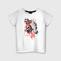 Детская футболка Одинокий волк индеец
