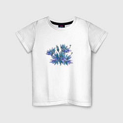 Детская футболка Неоновые цветы для творческих людей