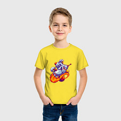 Футболка хлопковая детская Space Fire, цвет: желтый — фото 2