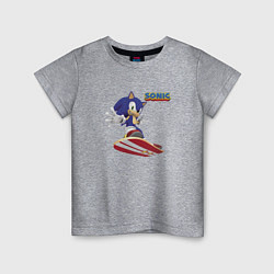 Детская футболка Sonic - hedgehog - skateboarding