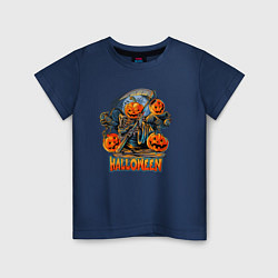 Детская футболка Тыква с косой - хэллоуин