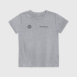 Футболка хлопковая детская Logo Mercedes-Benz, цвет: меланж