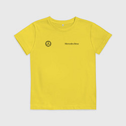 Футболка хлопковая детская Logo Mercedes-Benz, цвет: желтый