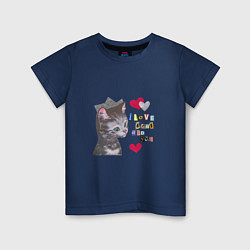 Детская футболка I love cats and you