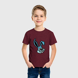 Футболка хлопковая детская Blue Bunny, цвет: меланж-бордовый — фото 2