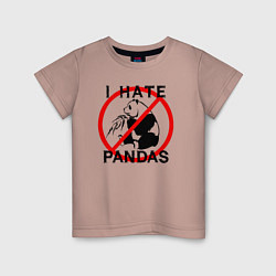 Детская футболка Я ненавижу панд