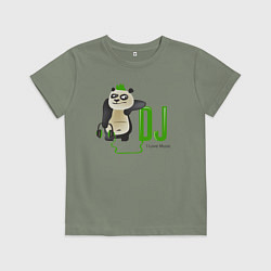 Детская футболка DJ панда я люблю музыку