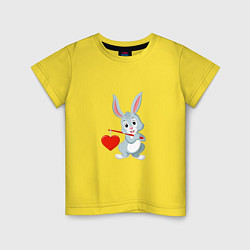 Детская футболка Влюблённый кролик