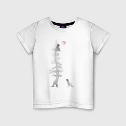 Детская футболка Вертикальная лисичка